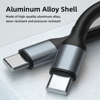 Cable de carga tipo C PD 60W 3A Cable de transferencia de datos de carga rápida para computadora y teléfonos Cable trenzado de nailon USB C a C