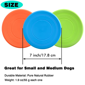 Jouet d'entraînement pour animaux de compagnie, durable, résistant aux morsures, en caoutchouc souple, pour sports de plein air, jouets interactifs pour chiens, disques volants pour chiens, frisbees pour chiens - Product Image 3