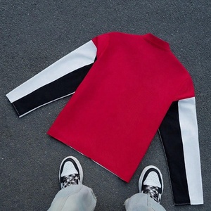 Rainbow Spray Moda Nueva llegada Hombres Chaquetas <span class=keywords><strong>de</strong></span> carreras Streetwear Carta Imprimir Color Block Manga larga Chaquetas <span class=keywords><strong>de</strong></span> motocicleta para hombres - Product Image 2