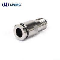 Connecteur femelle UHF LWMC à pince pour câble LMR400 et 10 mm, écrou de corps HPb59-1 en laiton plaqué Albaloy