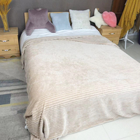 Deckenfabrik Bestseller Warme Velours-Winterbettdecke Flauschige Decke Einfarbig für Hotels 350gsm