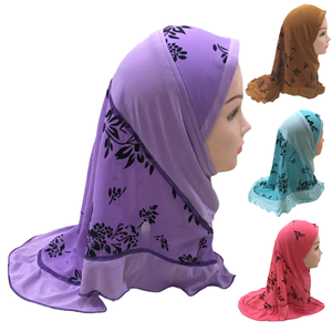 Muslim Style Autumn Girls Long Hijab Polyester Digital Printing Children's New Design Manufacturers Direct Wholesale Prices - Product Image 4