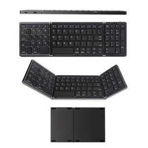 Ultra ince 3-Fold kablosuz klavye ve fare Combo Tablet dizüstü ve cep telefonu için şarj edilebilir taşınabilir bilgisayar seti - Product Image 2