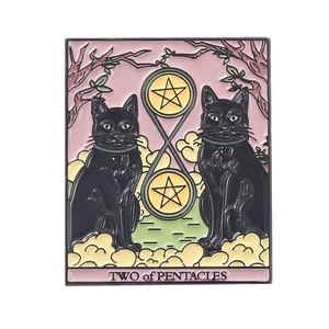 مصنع مخصص السحر الرجعية بطاقة التارو المينا دبوس مجموعة للهدايا - Product Image 6