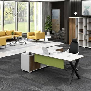 Modern Executive <b>Desk</b> Wooden Boss Manager Office <b>Table</b> Convertible MFC Material for Home or School Office Use - Product Image 3