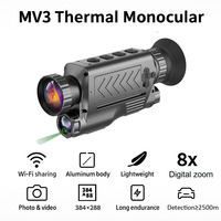 Jumelles thermiques MV3 compactes 384*288 avec écran OLED Vision nocturne Jumelles thermiques monoculaires pour l'observation de la faune