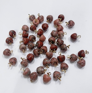 Cristal Curativo de Jade Natural de Color Rojo, Colgante de Manzana, Artesanía de Piedras Preciosas para Decoración - Product Image 1