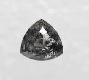 แหวนแต่งงานรูปหน้าล้านล้านล้านล้านเพชรธรรมชาติ1.52กะรัต7.5x7.4มม. สีดำของขวัญแหวนแต่งงานทรงล้านล้าน - Product Image 2