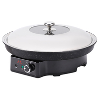 Grande plaque de cuisson électrique antiadhésive de 55 cm, 3200 W, à température réglable, pour crêpes, gaufres, steaks et pizzas