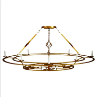 Lustre en fer forgé artisanal XZ Butterfly, feuille d'or, Farfalle, 30 pouces, panier, art artisanal, décoration, luminaire suspendu pour la maison, l'hôtel