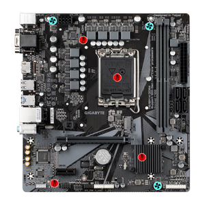 <span class=keywords><strong>GIGABYTE</strong></span> <span class=keywords><strong>H610M</strong></span> <span class=keywords><strong>H</strong></span> DDR4 (rev. Carte mère compatible avec le socket LGA1700, processeur Intel Core de 12e génération avec mémoire DDR4 64 Go - Product Image 5