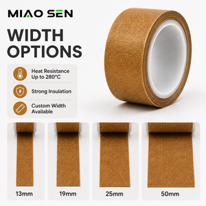 <span class=keywords><strong>Ruban</strong></span> <span class=keywords><strong>adhésif</strong></span> d'isolation résistant à la chaleur de bande de fibre de verre enduite de PTFE à hautes températures pour le cachetage industriel - Product Image 2