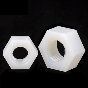 LSM Nylon <span class=keywords><strong>Hex</strong></span> Nut hạt nhựa trắng với nắp vặn màu đen kích thước M2 M2.5 M3 M4 M5 M6 M8 M10 M12 - Product Image 2