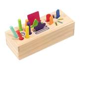 Juguete Educativo de Madera Montessori, Bandeja de Clasificación de Bloques Geométricos, Juego Divertido de Matemáticas para Niños