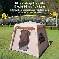 Tente gonflable entièrement automatique pour le camping, imperméable, en tissu Oxford renforcé et épaissi, portable, pour la famille, 4 saisons, grande taille