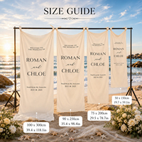 Letrero de Bienvenida de Tela Personalizado para Boda, Pancarta de Lino Personalizada para Boda, Pancarta de Bienvenida de Tela Moderna para Ceremonia y Recepción