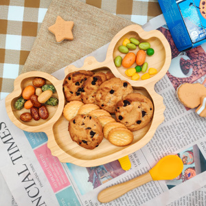 Nhà Máy Thân Thiện Với Môi Dễ Thương Cua Động Vật Thiết Kế Tre Bé Ăn Đặt Bao Gồm Bộ Đồ Ăn Tấm Cho Trẻ Em Trẻ Em Ăn Bộ Đồ Ăn - Product Image 4