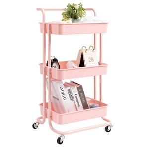 Chariot de service en <span class=keywords><strong>plastique</strong></span> <span class=keywords><strong>utilitaire</strong></span> pour la cuisine, chariot mobile à roulettes, îlot de cuisine, meuble d'îlot, chariot de rangement avec roulettes - Product Image 3