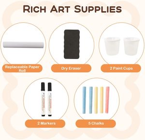 <span class=keywords><strong>Pizarra</strong></span> de Doble Cara Pine Easel para Niños, Centro de Arte, Rollo de Papel para Dibujar, Manualidades, Escritura, Juego de Actividades para Niños Pequeños - Product Image 4