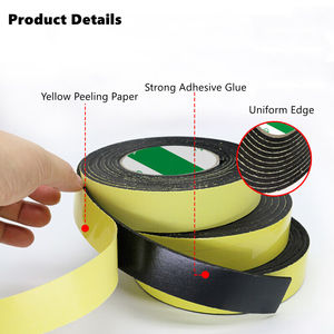 Ruban adhésif simple face noir en mousse EVA, <span class=keywords><strong>bande</strong></span> d'étanchéité pour fenêtre et porte - Product Image 4