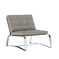 Moderner Kommerzieller Sofasessel aus Vollnarbenleder mit Hochdichte-Schaumstoffkissen für Ergonomisches Home Office