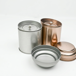 Ready Stock Multicolor Round Tea Storage Canister Double Sealed Lid Metal Tin Can For Kitchen Tea Coffee Grain Herb Storage - Product Image 2
