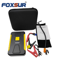 FOXSUR 26800mAh 12V/24V Démarreur de voiture Pompe à air Compresseur d'air portable Gonfleur de pneus de voiture Alimentation de secours