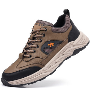 Zapatos de senderismo para hombre, color caqui, negro, con cordones, tacón bajo, acolchados, transpirables, informales, para exteriores, zapatos de trabajo, talla 27, 28, 47 - Product Image 5