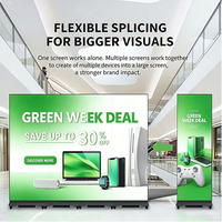 Écran LED pliable P1.25 GOB pour affiches, 8K HDR 1000, Adobe RGB 98%, support d'affichage HD, totem autoportant, garantie 5 ans, IP54