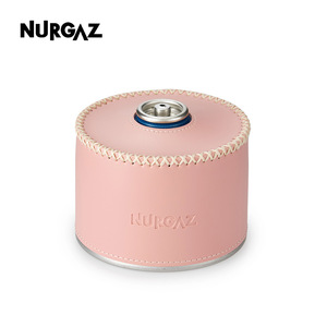 Funda protectora de cuero para cilindro de gas Nurgaz, funda protectora para acampar al aire libre, montañismo, funda para tanque portátil, color rosa, marrón, tostado - Product Image 4