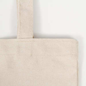 Bolsa de algodón reciclada Natural para compras, bolsa de lona de algodón personalizada con estampado de logotipo, <span class=keywords><strong>taska</strong></span>, bolso de mano, platena - Product Image 4