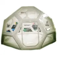 Сетчатая красная прозрачная надувная пузырьковая палатка, мобильная сферическая звезда, палатка для футбола, кемпинга, мероприятия