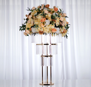 XWLC Royal Diamond Luxueux Support à Fleurs en Métal Doré <span class=keywords><strong>et</strong></span> Acrylique en Forme de Grande Roue, Centre de <span class=keywords><strong>Table</strong></span> pour Mariage <span class=keywords><strong>et</strong></span> Anniversaire, Décoration de Gâteau Facile - Product Image 4