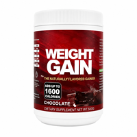 Poudre de prise de poids Bioby OEM saveur chocolat, riche en protéines, 500g, 1600 calories, pour la croissance musculaire et le soutien énergétique, vente en gros