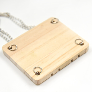 Columpio de madera para hámster, juguete de 8,5 cm x 7 cm con cadena, equipo de juego para ejercicio, decoración de jaula para mascotas pequeñas - Product Image 2