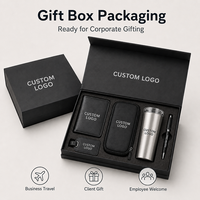 Kit de voyage d'affaires personnalisé avec logo : porte-passeport, étiquette de bagage, pochette organisatrice, gobelet – Idéal pour les cadeaux d'entreprise et les kits de voyage pour employés