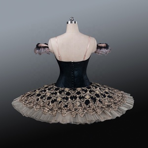 Vêtement de spectacle de carnaval de Venise personnalisé <span class=keywords><strong>Tutu</strong></span> cerclé professionnel Variation YAGP Raymonda <span class=keywords><strong>Tutu</strong></span> de crêpe de ballet de cygne noir - Product Image 3