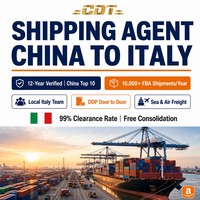 Service d'expédition FBA de Chine vers l'Italie, transitaire pour marchandises commerciales, dédouanement DDP et livraison porte à porte