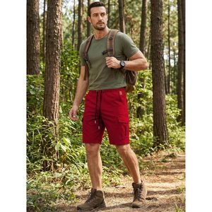 FOXA Mens Casual Cargo Shorts Cotton Drawstring Stretch Summer Beach Shorts With 5 Pockets - Product Image 5