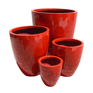 Pots à plantes en fibre de verre prêts à être expédiés, modernes, coniques, blancs, pour la maison, le jardin, le bureau, faible MOQ, prix de gros - Product Image 1