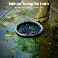 Panier de pêche flottant OEM, pliable et portable, pour le stockage des poissons vivants, avec filet résistant à l'usure