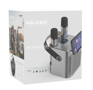 <span class=keywords><strong>Sistema</strong></span> de Karaoke Todo en Uno Portátil con Altavoz 5.4, Micrófonos Inalámbricos Dobles, Sonido Estéreo de 20W para Uso en Exteriores y Cine en Casa - Product Image 6