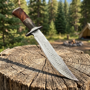 Couteau de Chef pour Viande de Mouton et de Bœuf, Outil de Camping et de Chasse, Lame Épaisse en Acier Inoxydable, Manche en Bois, Compatible Lave-Vaisselle, Étui en Cuir et Nylon - Product Image 2