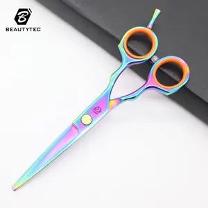 505 Light weight Rainbow Color Professional Hair cutting scissors for practice