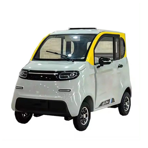Personnalisation en usine à bas prix petite <span class=keywords><strong>voiture</strong></span> électrique fermée 2 portes 4 roues avec guidon - Product Image 1