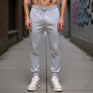 Pantalon de survêtement personnalisé pour homme en molleton, coupe fuselée, avec cordon de serrage, style streetwear décontracté, séchage rapide, anti-plis, respirant - Product Image 2