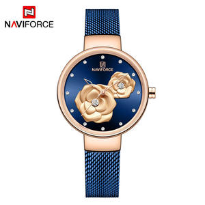 NAVIFORCE 5013 Set di Orologi Originali da <span class=keywords><strong>Donna</strong></span>, <span class=keywords><strong>Orologio</strong></span> con Bracciali, Quadrante <span class=keywords><strong>Piccolo</strong></span> con Fiori e Diamanti, <span class=keywords><strong>Orologio</strong></span> da Polso al Quarzo di Lusso - Product Image 5
