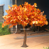 Arbre d'érable artificiel naturel avec couronne personnalisable pour toile de fond de mariage et aménagement paysager intérieur de centre commercial