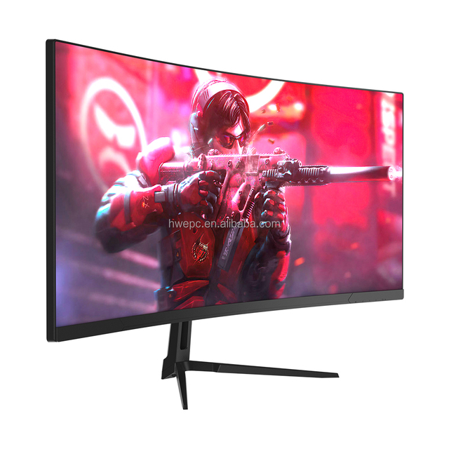 Oem Wholesale 34 27 Inch 3440*1440 Led 2K 4K 144Hz 100Hz 1500R Anti-blue Light Curved Pc Gaming LCD Monitors