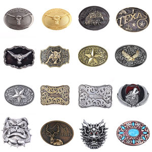 Hebillas de cinturón para hombre de diseñador de metal de producción personalizada de fabricante hebilla de cinturón con logotipo chapado antiguo - Product Image 1